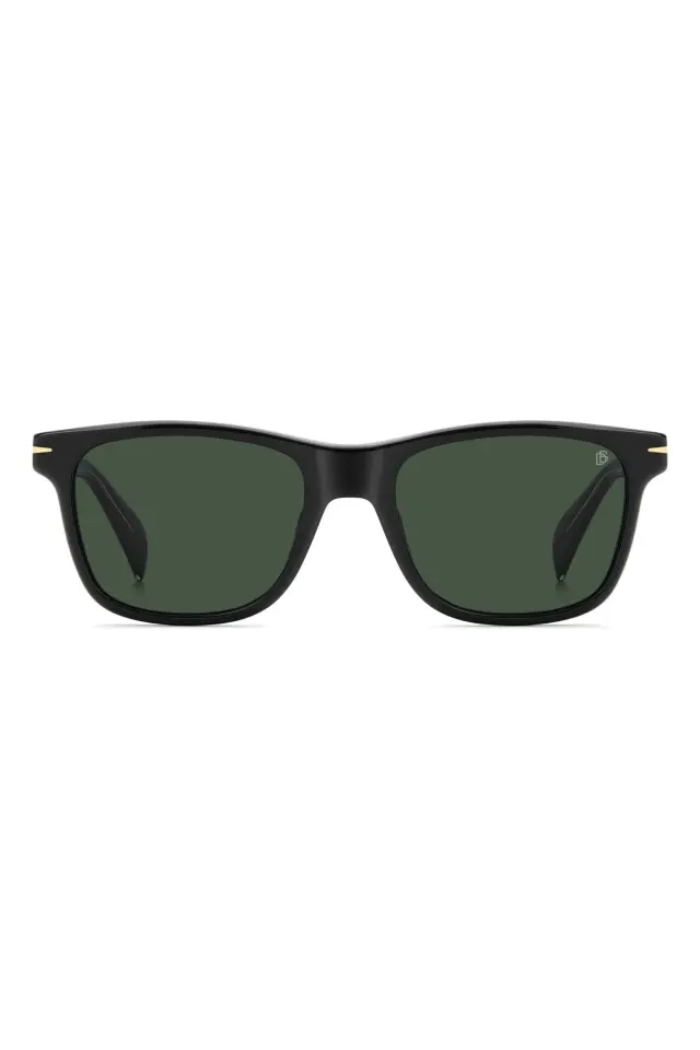 DB1197/S807QT Erkek Güneş Gözlüğü Siyah Kemik Çerçeve Yeşil Lens UV400