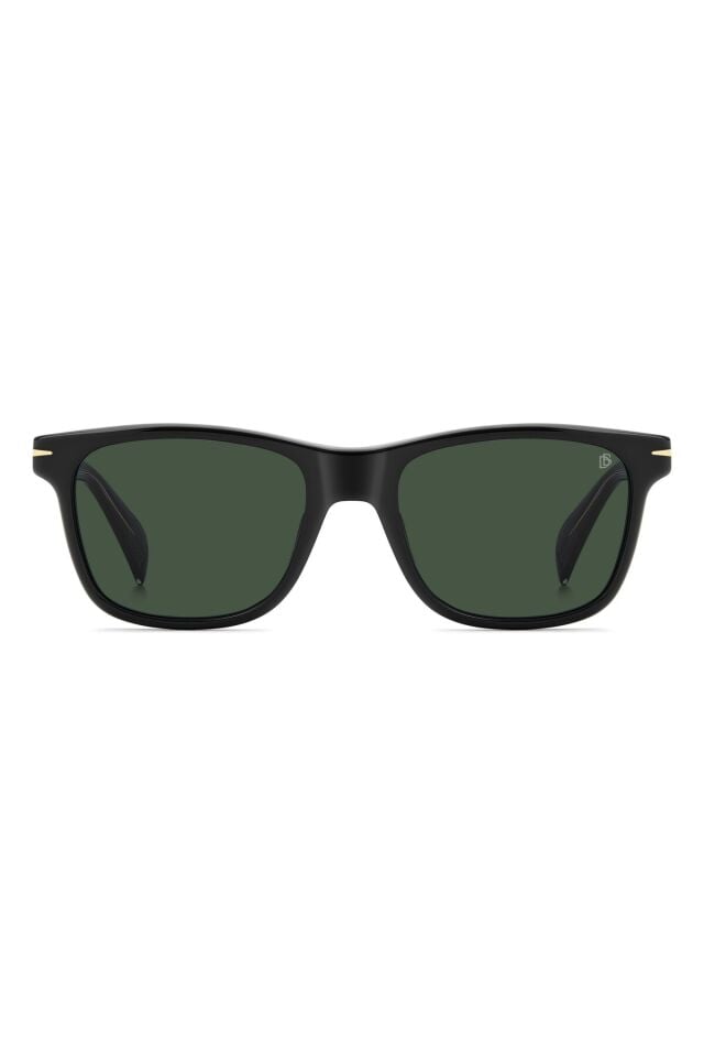 DB1197/S807QT Erkek Güneş Gözlüğü Siyah Kemik Çerçeve Yeşil Lens UV400