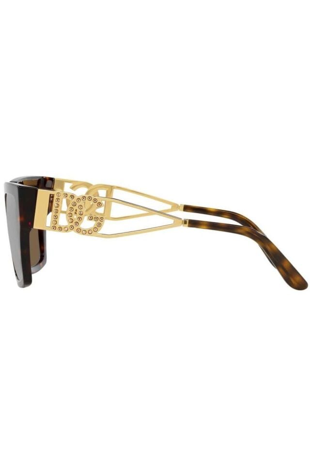 Dolce Gabbana DG4446-B502/7853 Kadın Güneş Gözlüğü Kahverengi  Çerçeve Kahverengi Lens UV400