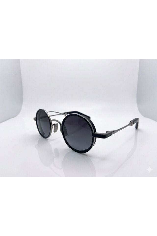 X L179 Yuvarlak Siyah Unisex Güneş Gözlüğü